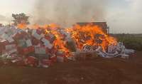 Seized tobacco products destroyed in Tamale