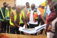Local Government Minister Inspects Ongoing Works At The Obuasi Urban Bank