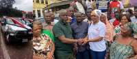 Joana Gyan donates two Toyota Hilux pick-up vehicles to support Amenfi Central NDC Campaign