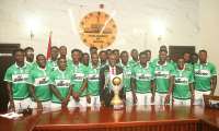 FC Samartex present Ghana Premier League trophy to Speaker of Parliament