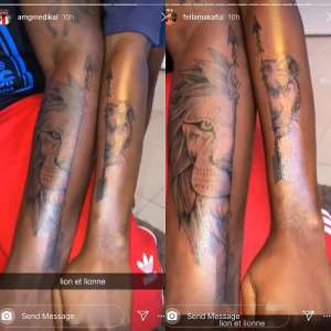 Fella Makafui Gets Her First Tattoo And It’s A Half Face Lioness [Photos]