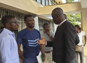 Two journalists from ModernGhana with Samson Lardy Anyenini