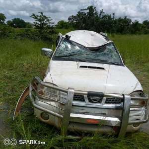 Karaga District Coordinator's Official Vehicle Destroyed In An Accident