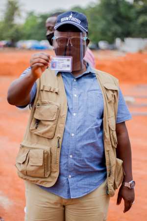Asenso Boakye Secures His Voter ID Card As He Encourages Ghanaians To Register