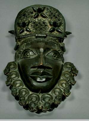 Pendant mask, Benin, Nigeria, now in Pitt Rivers Museum, Oxford, United Kingdom.