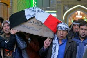 32 people were killed in a January suicide bombing in Baghdad claimed by IS.  By Ali NAJAFI (AFP/File)