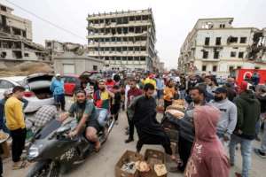 A Benghazi market pictured in April during the Muslim holy fasting month of Ramadan. Libyas years of turmoil have compounded economic woes, sending prices higher and leading to wage delays for public sector workers.  By Abdullah DOMA (AFP/File)