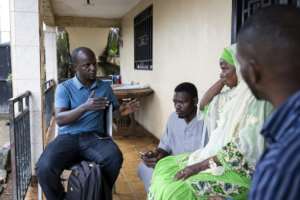 After receiving a report of a disappearance, OGLMI contacts relatives and creates an identification file, including the migration route.  By PATRICK MEINHARDT (AFP)