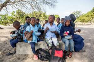 Almost all teaching in Mozambique is in Portuguese -- a legacy of the countrys colonial era before independence in 1975 -- but the majority of Mozambicans speak one of more than 40 local languages.  By MAURO VOMBE (AFP)