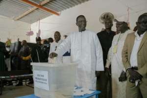 Amadou Ba, 62, Salls hand-picked would-be successor, has urged people to vote for experience and competence.  By Carmen Abd Ali (AFP)