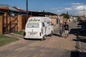 An ice cream costs eight rand or 50 US cents today.  By EMMANUEL CROSET (AFP)