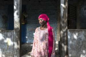 Anna Diop, pictured at her home in Mbour, lost her two sons, Gora and Mame Doudou, in 2024.  By PATRICK MEINHARDT (AFP/File)