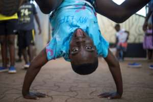 Benjamin Kayanja, 11, is a member of the Ugandan dance group which is through to the final of Britains Got Talent.  By Stuart Tibaweswa (AFP/File)