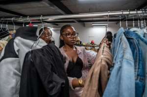 Benjamine Biloa, a 24-year-old Cameroonian designer, dreams of opening a haute couture house in Yaounde.  By Hardy BOPE (AFP)