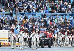 Boko took the oath in front of several thousand people gathered at the national stadium.  By Monirul Bhuiyan (AFP)
