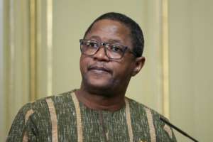 Burkina Faso Foreign Minister Karamoko Jean-Marie Traore.  By Pavel Bednyakov (POOL/AFP)