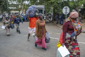 Buses have already taken around 1,340 women, children and some men back to Malawi in recent days.  By RAJESH JANTILAL (AFP)
