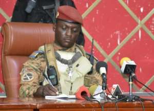Captain Ibrahim Traore, 34, led Burkina Fasos second coup in less than nine months.  By - (AFP)
