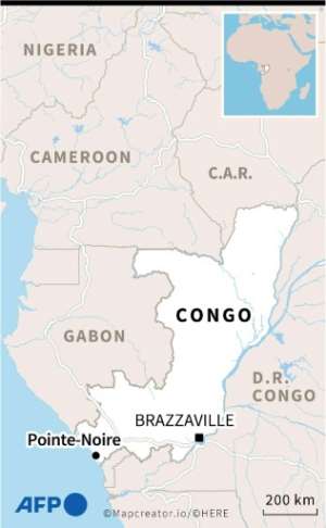 Map of Congo.  By Aude GENET (AFP)