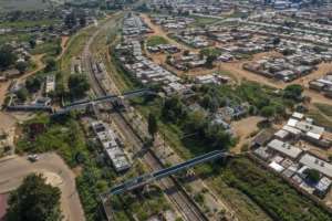 Dilapidated Kliptown train station.  By Michele Spatari (AFP)