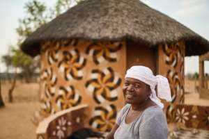 Elgar Maphosa outside her kitchen in Matobo, Zimbabwe on September 30, 2024.  By Zinyange Auntony (AFP)