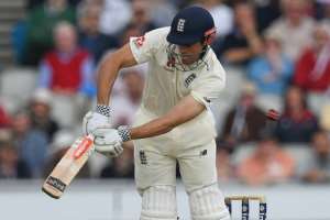 Englands Alastair Cook made 46 before he was dismissed on day one of the fourth Test against South Africa at Old Trafford on August 4, 2017