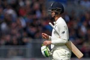 Englands Keaton Jennings walks back to the pavilion after losing his wicket on the first day of the fourth Test against South Africa on August 4, 2017