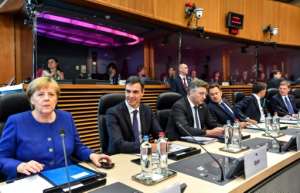 EU leaders held an emergency migration summit in Brussels.  By Geert Vanden Wijngaert (AFP/File)
