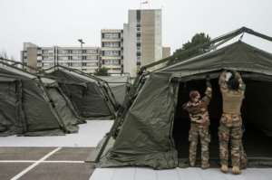 Europe is now the epicentre of the pandemic, which began in central China late last year.  By SEBASTIEN BOZON (POOL/AFP)