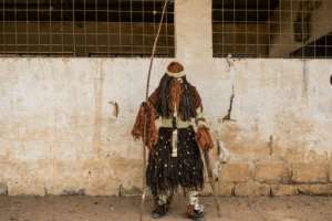 Every year at the end of January, young men perform these rituals as they are welcomed into Mandinka society.  By MUHAMADOU BITTAYE (AFP)