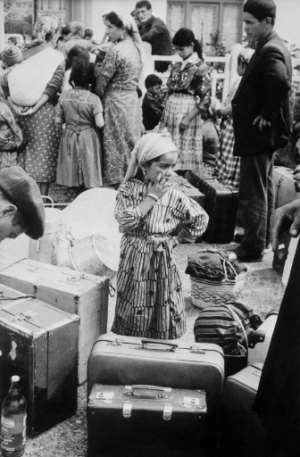 Exile: A young Algerian Harki girl arrives at the Rivesaltes camp in France in September 1962.  By STF (AFP/File)