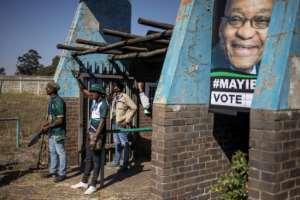 Ex-president Jacob Zuma, not legally a candidate, is marshalling his MK party for a final push.  By Michele Spatari (AFP)
