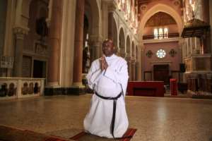 Father Fred Wekesa, rector of the Basilica of Saint Augustine, said Pope Leos arrival would be a great joy.  By - (AFP)