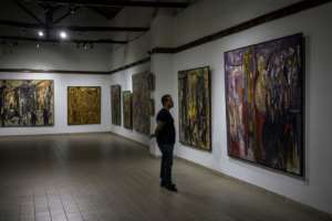 Fikru Gebremariams work will be on display throughout February at the Alliance Ethio-Francaise, a cultural hub in Addis Ababa.  By Michele Spatari (AFP)