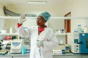 For Sabine Adeline Fanta Yadang the future of Africa is in the hands of its scientists.  By Daniel Beloumou Olomo (AFP)