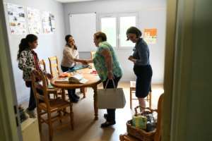 For the volunteers the most frustrating aspect is the short duration of their stay as they built close ties with the exiles.  By SEBASTIEN BOZON (AFP)