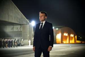 France has to change its past logic of having too many military bases in Africa, said Macron.  By Nicolas MESSYASZ (POOL/AFP)