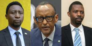 Frank Habineza (left) and Philippe Mpayimana (right) are the only two candidates authorised to run against Paul Kagame.  By -, Guillem Sartorio, CYRIL NDEGEYA (AFP/File)