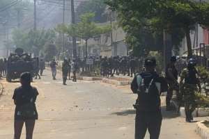 Fresh protests were held in Madagascar Monday over persistent power and water cuts.  By RIJASOLO (AFP)