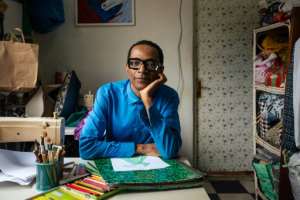 Gabonese fashion designer Chouchou Lazare says he learnt his craft by designing dresses for the two most important women in his life: his mother and grandmother.  By Nao Mukadi (AFP)