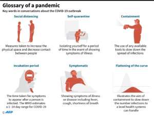 Glossary of a pandemic.  By John SAEKI (AFP)