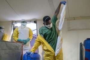 Health workers make up 112 of the 1,759 confirmed cases in DRC, and 35 have died.  By Tony KARUMBA (AFP)