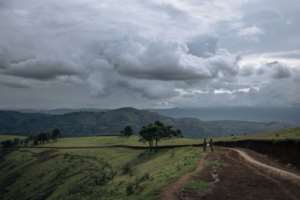 Hills of gold: The approach to the Luhihi mine in South Kivu.  By ALEXIS HUGUET (AFP)