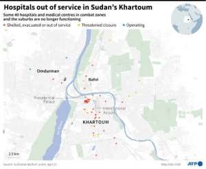 Hospitals out of service in Sudan€s Khartoum.  By Sylvie HUSSON, Jonathan WALTER (AFP)