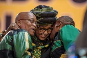 In her final years, Mandela re-emerged as a unifying figure within the ANC. Last December she attended a conference to give a high-profile hug to then president Jacob Zuma, left, and deputy Cyril Ramaphosa -- who would soon force Zuma from office