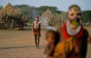 Indigenous communities using bodypaint include the Karo tribe in Ethiopias southern Omo Valley region.  By CARL DE SOUZA (AFP/File)