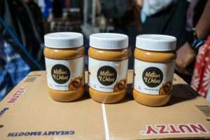 Its a collaboration with Zenfix Nigeria, a company that sells peanuts and nut products, and Ajrena Foods, producer of the popular Nutzy peanut butter brand.  By TOYIN ADEDOKUN (AFP)