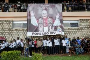 Joyful crowds greeted Pope Leo for the visit to the city of Bamenda, where security was stepped up.  By Patrick MEINHARDT (AFP)