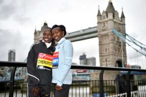 Kenyan runners Vivian Cheruiyot (left) and Mary Keitany are facing off in the 2019 London Marathon.  By Ben STANSALL (AFP)