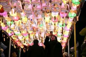 Lanterns attached with New Years wishes attracted Buddhist followers at the Jogyesa Temple in central Seoul as the clock counted down to the end of 2025.  By Jung Yeon-je (AFP)